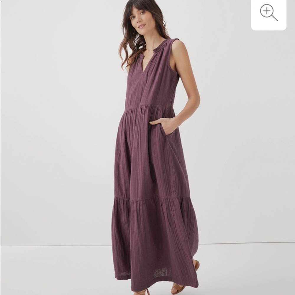 Coastal Double Gauze Ruffle Maxi Dress